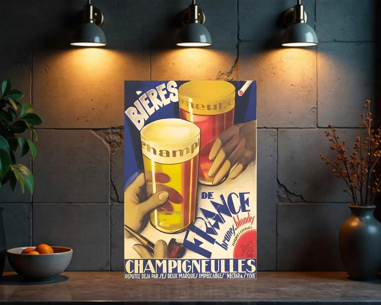 Bières de France Champigneulles Sign - Heavy Metal Cafe & Bar Decor