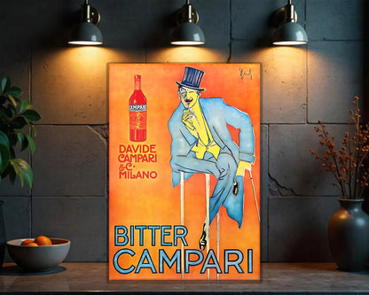 Campari Bitter Milano Sign – Elegant Gentleman Edition – Heavy Metal Cafe & Bar Decor