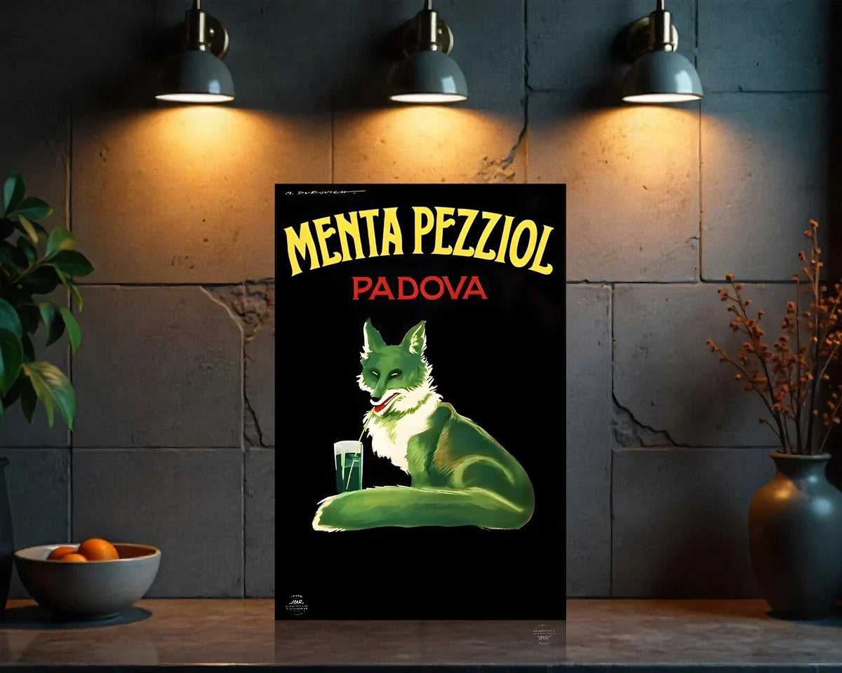 Menta Pezziol Padova Heavy Metal Sign – Garage & Man Cave Decor