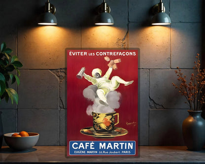 Café Martin Heavy Metal Vintage Sign - Heavy Metal Cafe & Bar Decor