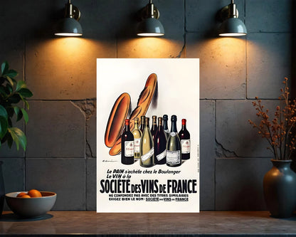 Société des Vins de France Heavy Metal Sign - Cafe & Bar Decor