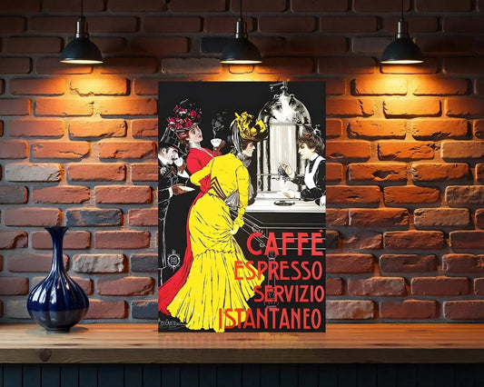 Caffè Espresso Servizio Istantaneo Heavy Metal Sign – Garage & Man Cave Decor