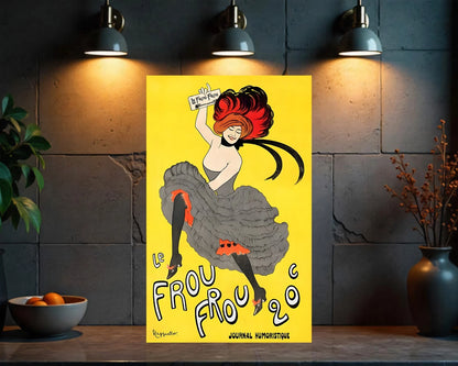 Le Frou Frou French Belle Époque Cabaret Humor Sign  - Heavy Metal Cafe & Bar Decor