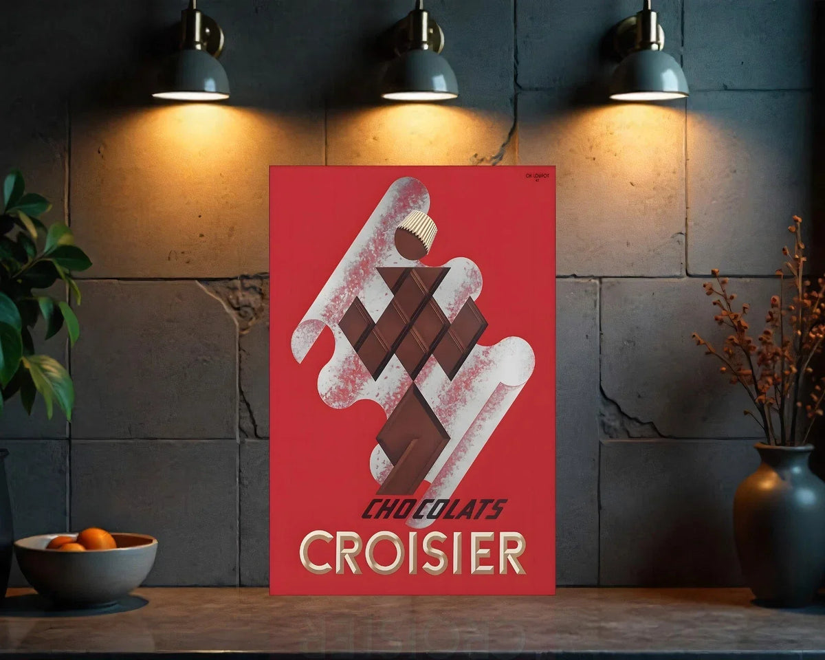 CHOCOLATS CROISIER Heavy Metal Sign – Garage & Man Cave Decor
