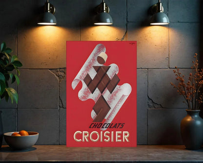 CHOCOLATS CROISIER Heavy Metal Sign – Garage & Man Cave Decor