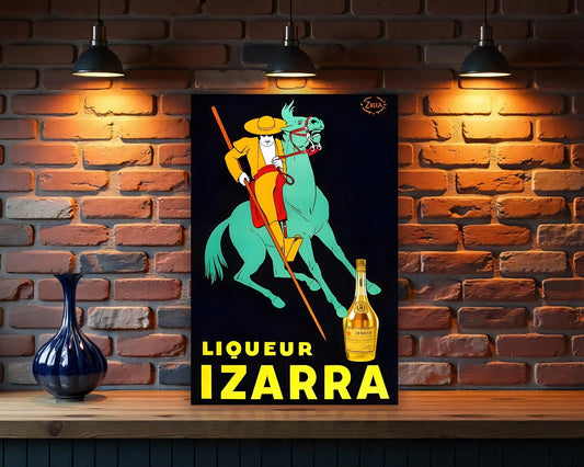 Liqueur Izarra Vintage Sign - Heavy Metal Cafe & Bar Decor