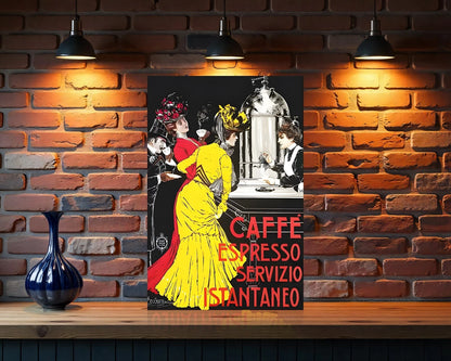 Caffè Espresso Servizio Istantaneo Sign -  Heavy Metal Cafe Decor