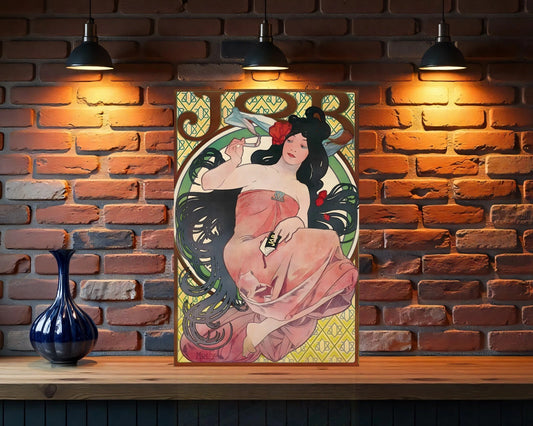 JOB by Alphonse Mucha Art Nouveau Metal Sign - Heavy Metal Cafe & Bar Decor