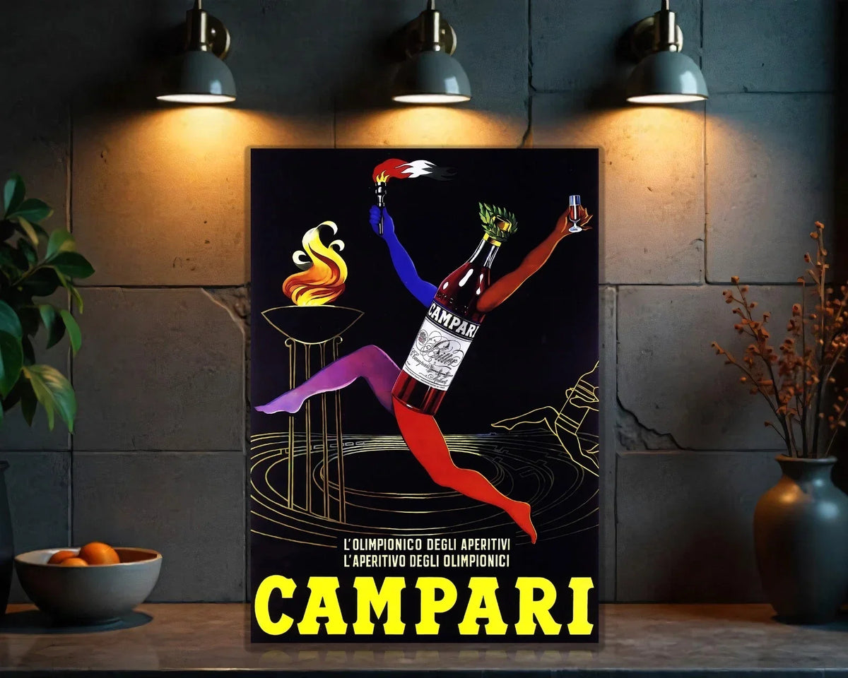 Campari "Olympic Flame" Heavy Metal Sign – Garage & Man Cave Decor