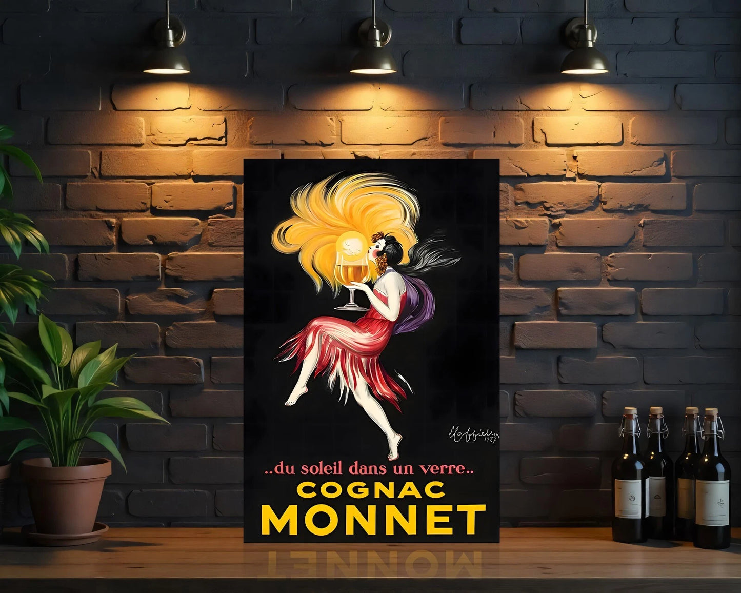 Cognac Monnet Vintage Sign – Heavy Metal Cafe Decor