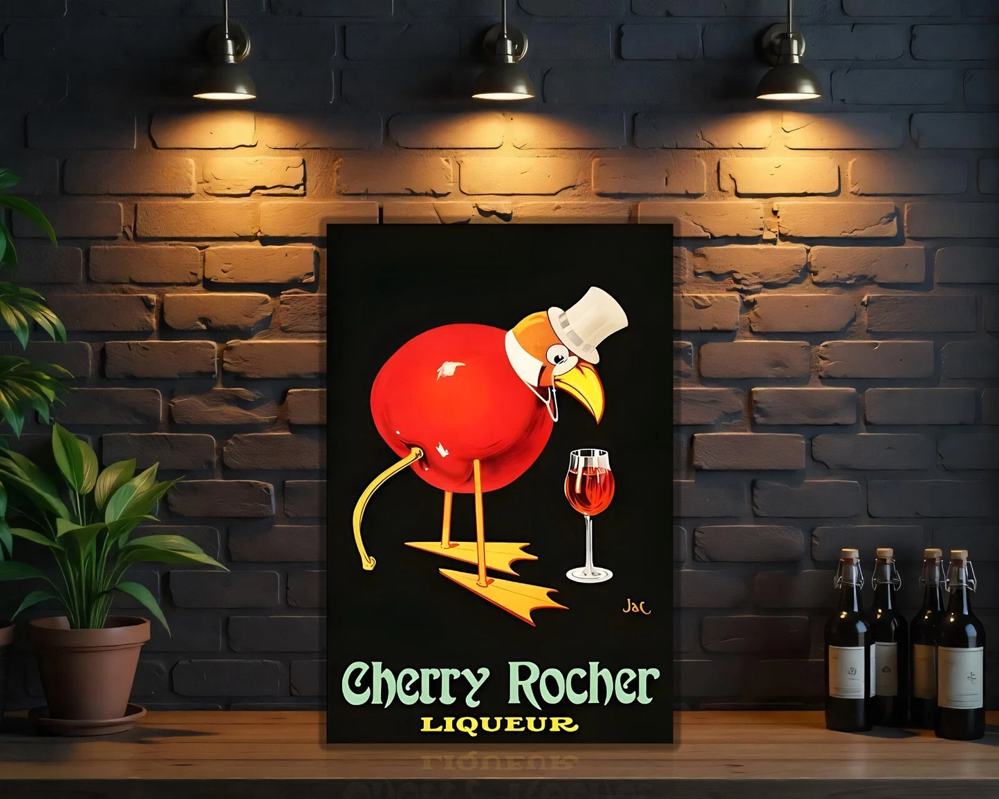 Cherry Rocher Liqueur Sign - Heavy Metal Cafe & Bar Decor