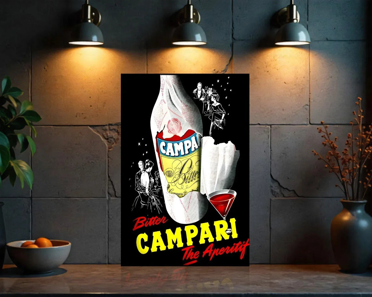 Campari Bitter Heavy Metal Sign – Garage & Man Cave Decor