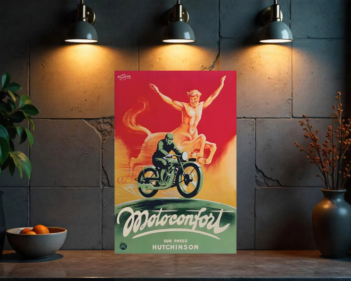 Motoconfort Hutchinson Tires Sign – Large Heavy Metal Garage & Tyre Sign