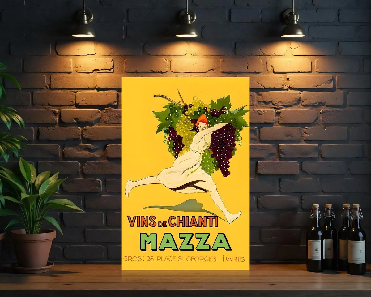 Vins de Chianti Mazza Heavy Metal Sign – Garage & Man Cave Decor