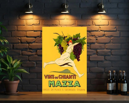 Vins de Chianti Mazza Heavy Metal Sign – Garage & Man Cave Decor