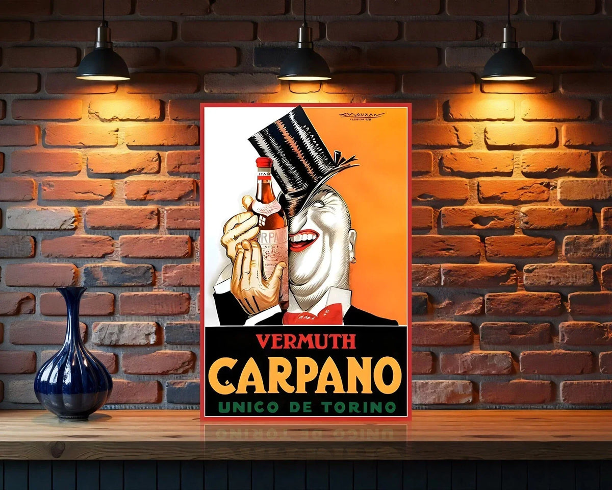 Carpano Torino's Iconic Vermuth Heavy Metal Sign – Garage & Man Cave Decor