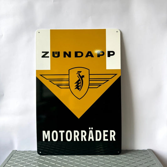Zündapp Motorrad German Motorcycle - Motorcycle Heavy Metal Sign – Garage & Man Cave Decor
