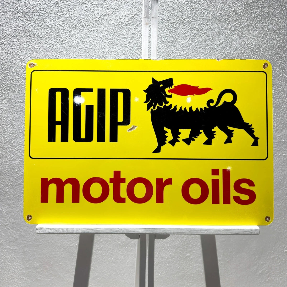 Agip Motor Oils Heavy Metal Sign – Garage & Man Cave Decor