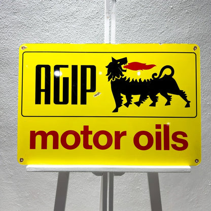 Agip Motor Oils Heavy Metal Sign – Garage & Man Cave Decor