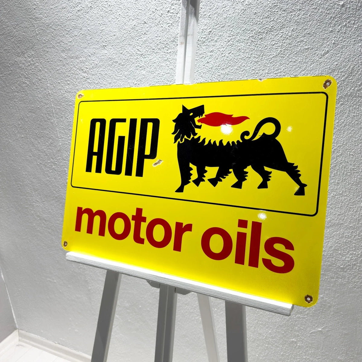 Agip Motor Oils Heavy Metal Sign – Garage & Man Cave Decor