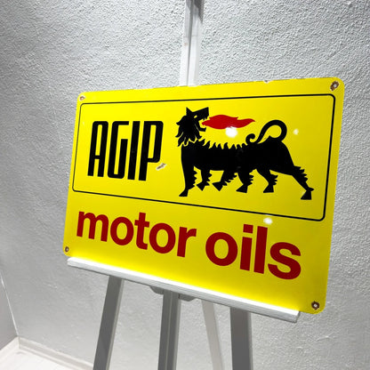 Agip Motor Oils Heavy Metal Sign – Garage & Man Cave Decor