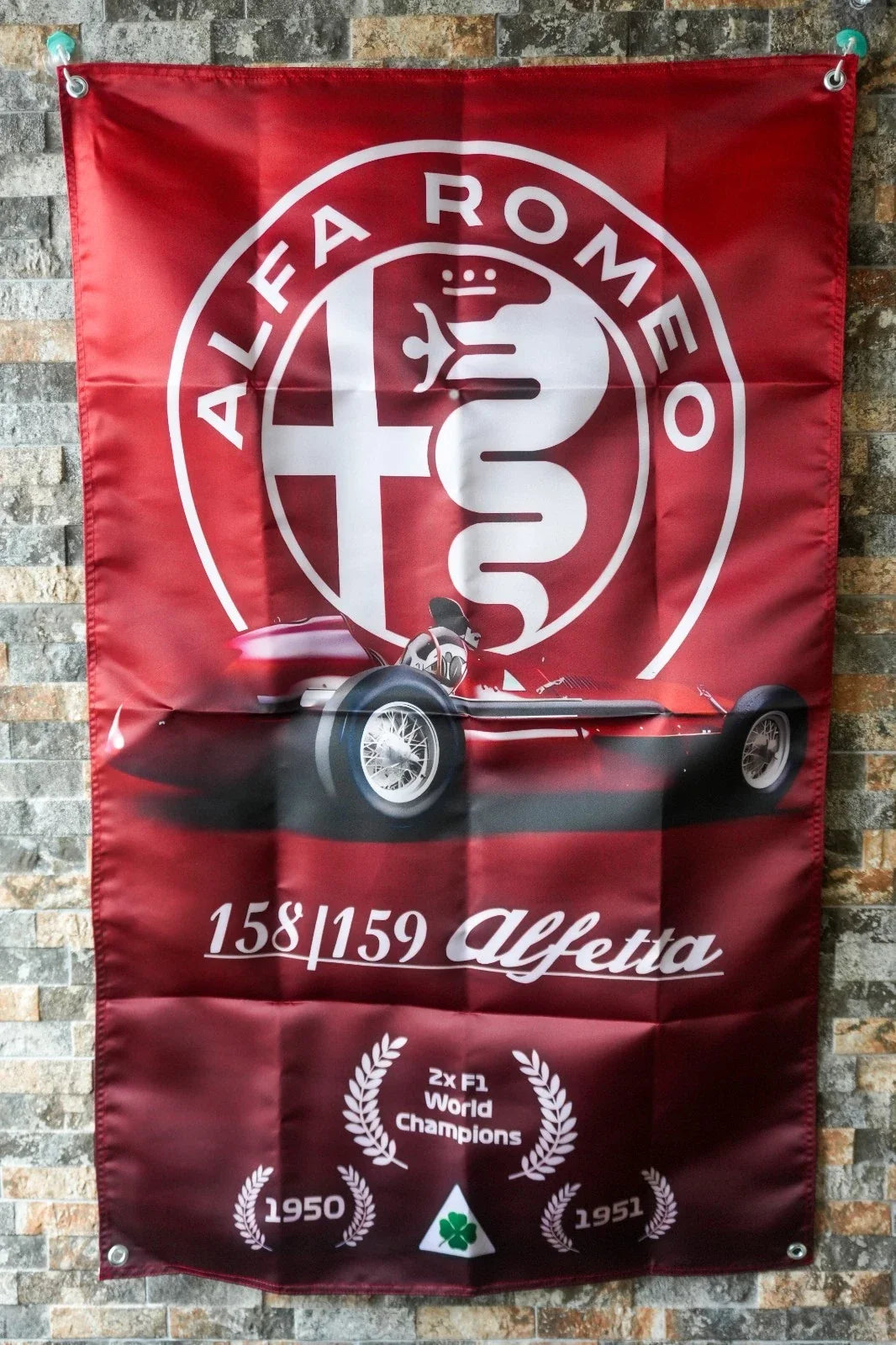 Alfa Romeo 158 159 Alfetta - F1 World Champion Pennant Flag – Garage & Man Cave Banner