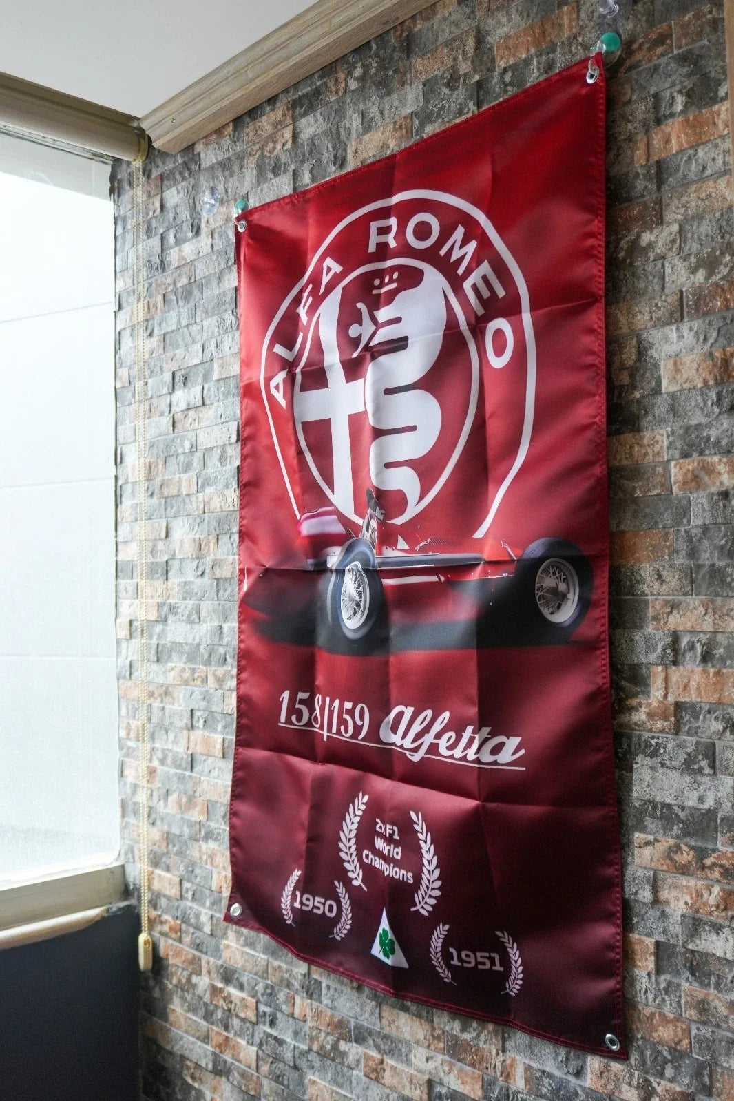 Alfa Romeo 158 159 Alfetta - F1 World Champion Pennant Flag – Garage & Man Cave Banner