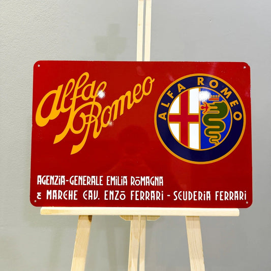 Alfa Romeo Emilia Romagna Heavy Metal Sign – Garage & Man Cave Decor