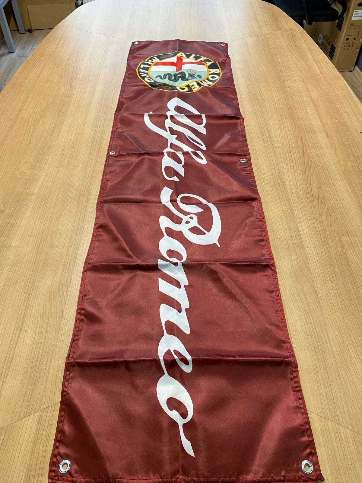 Alfa Romeo Milano Crest Pennant Flag – Garage & Man Cave Banner