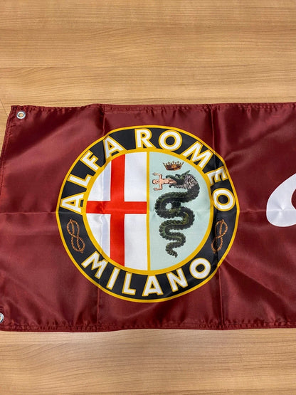 Alfa Romeo Milano Crest Pennant Flag – Garage & Man Cave Banner