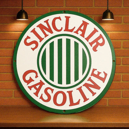 SINCLAIR GASOLINE Round Heavy Metal Sign – Garage & Man Cave Decor