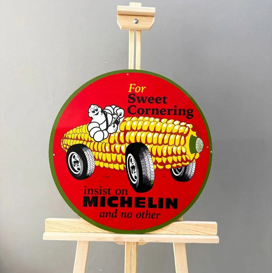 Michelin Tyres Round Heavy Metal Sign – Garage & Man Cave Decor