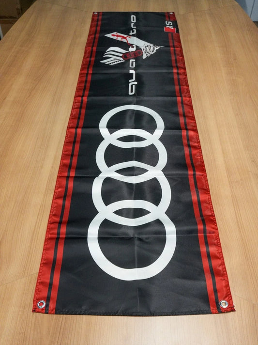 Audi Quattro S1 Heritage Pennant Flag – Garage & Man Cave Banner