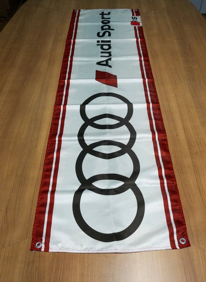 Audi Sport White Pennant Flag – Garage & Man Cave Banner