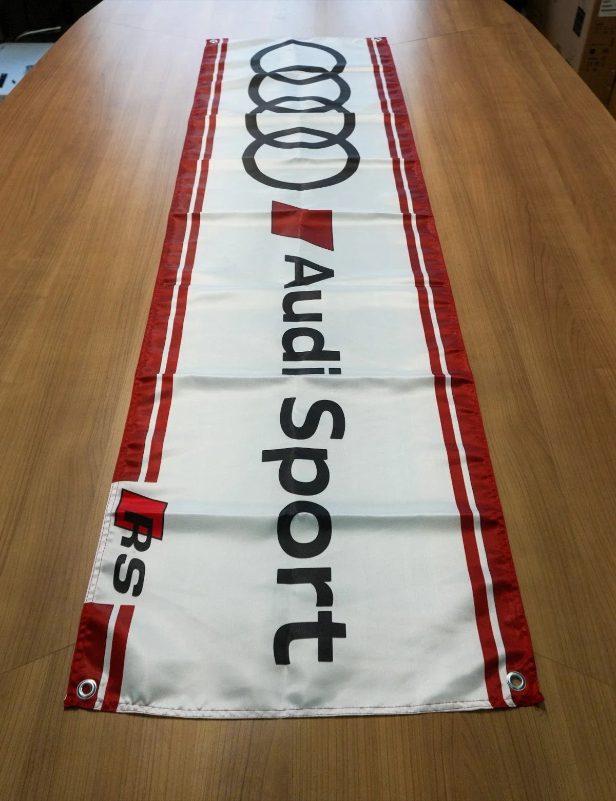 Audi Sport White Pennant Flag – Garage & Man Cave Banner