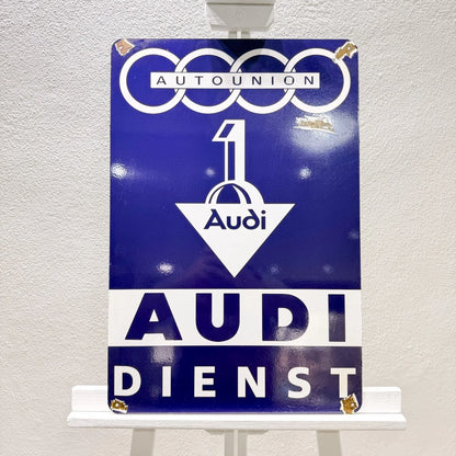 Auto Union Audi Dienst Heavy Metal Sign – Garage & Man Cave Decor