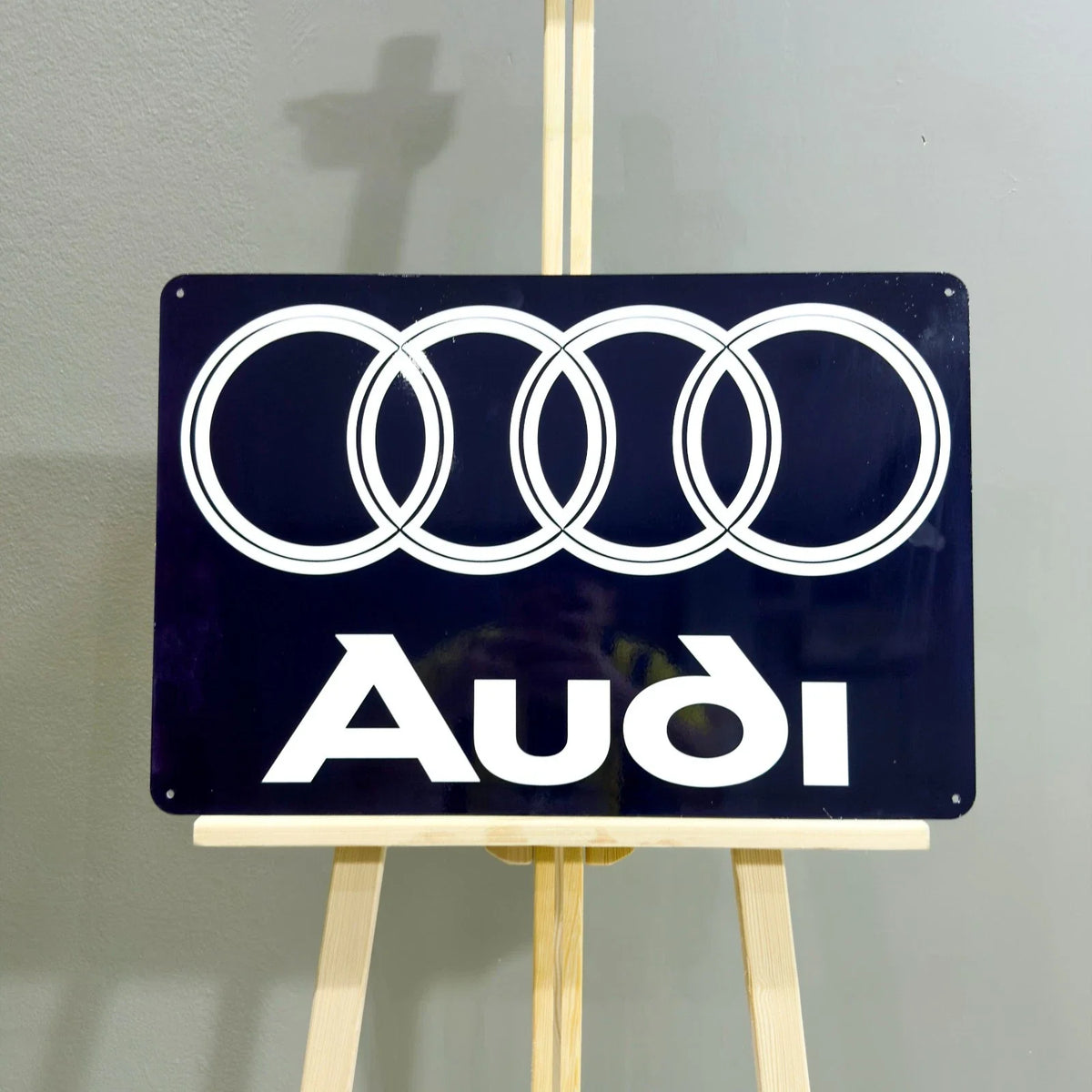 AUTO UNION Audi Rings Logo Heavy Metal Sign – Garage & Man Cave Decor