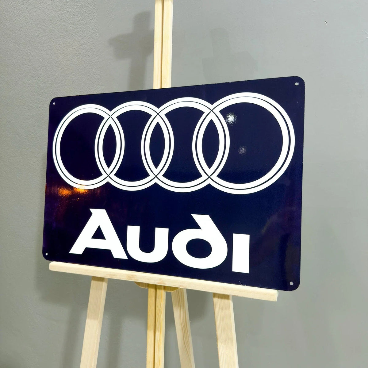 AUTO UNION Audi Rings Logo Heavy Metal Sign – Garage & Man Cave Decor