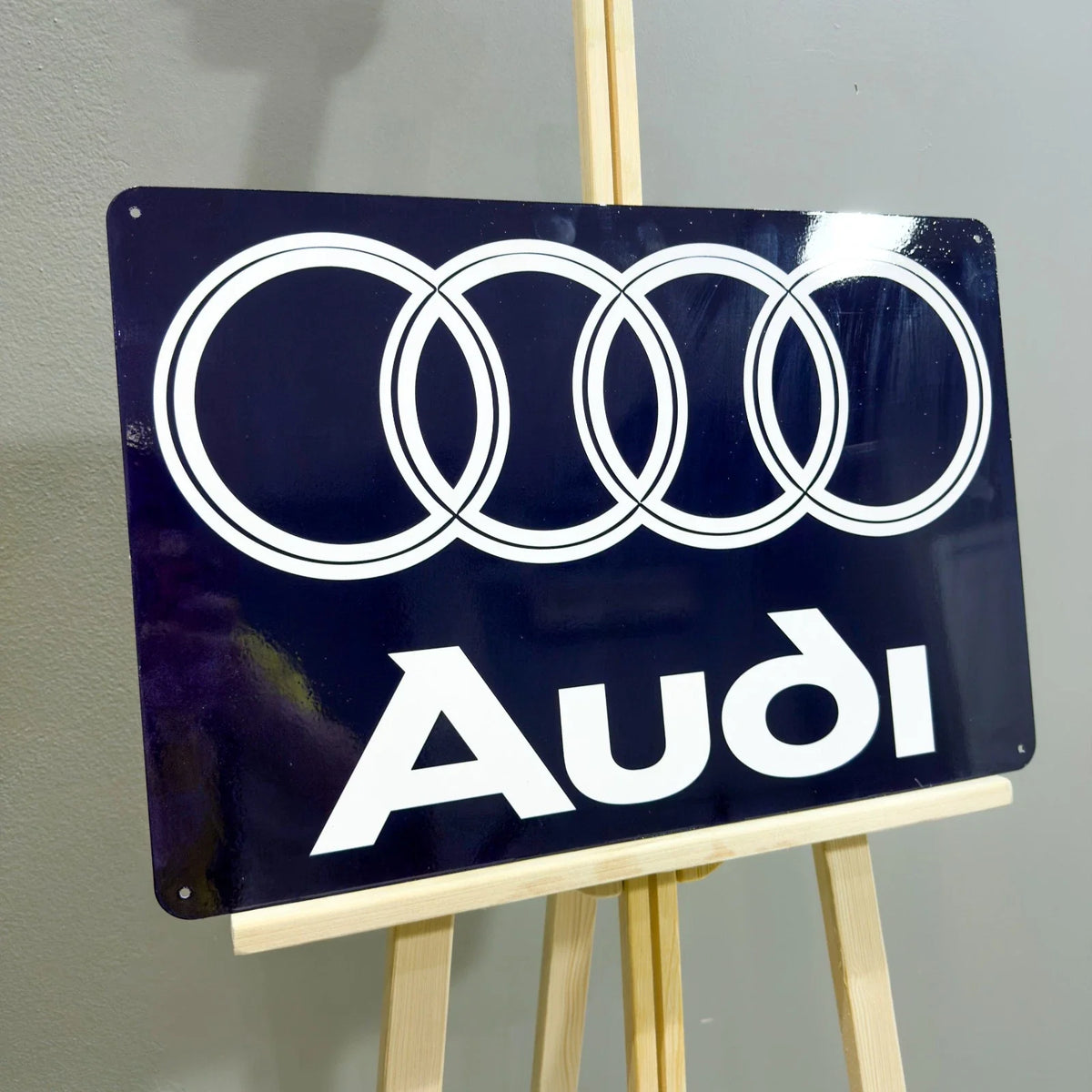 AUTO UNION Audi Rings Logo Heavy Metal Sign – Garage & Man Cave Decor