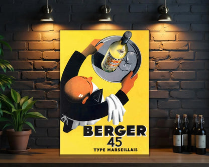 Berger 45 Aperitif French Heavy Metal Sign – Garage & Man Cave Decor