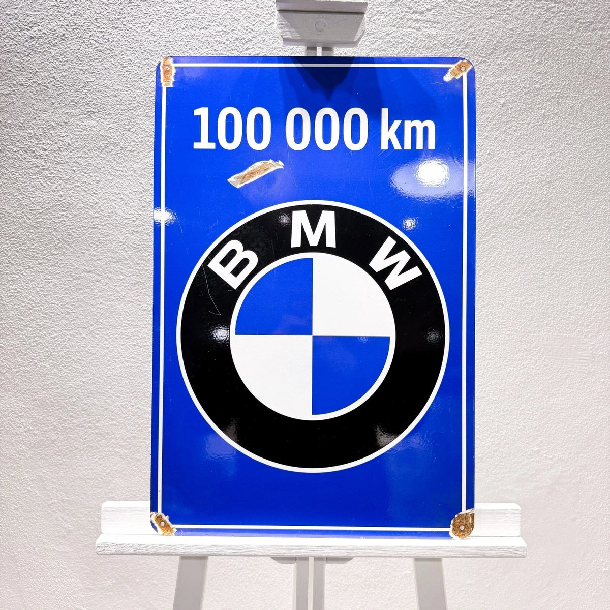 BMW 100 000 km Service Heavy Metal Sign – Garage & Man Cave Decor