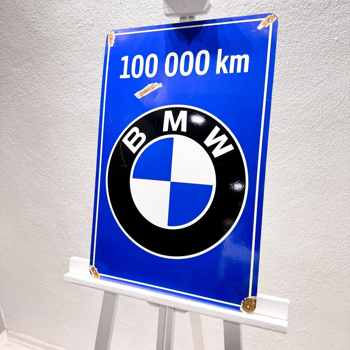 BMW 100 000 km Service Heavy Metal Sign – Garage & Man Cave Decor