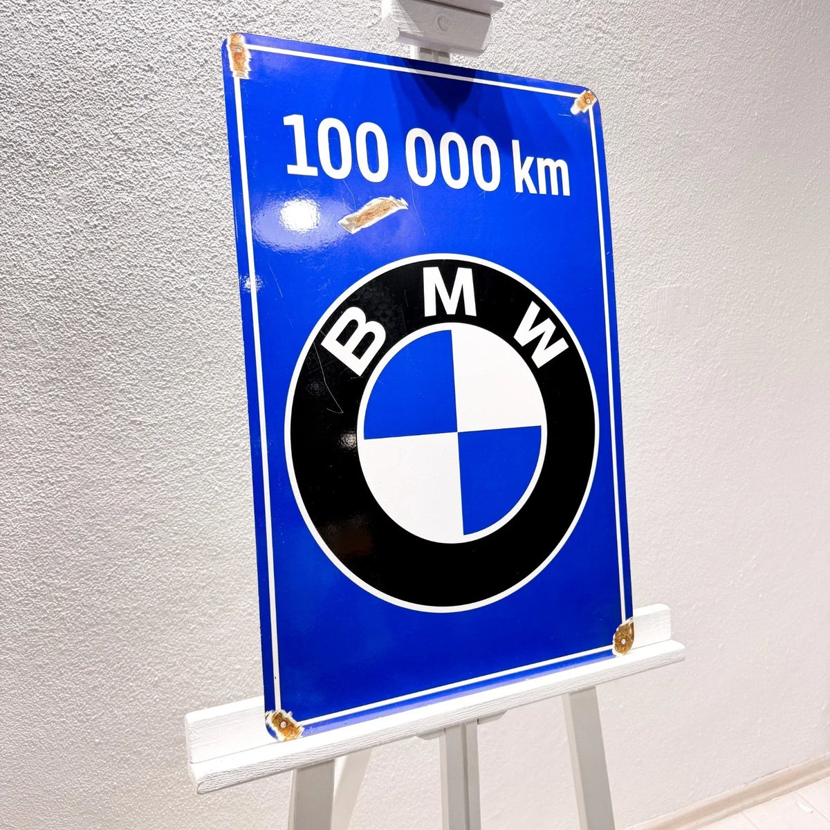 BMW 100 000 km Service Heavy Metal Sign – Garage & Man Cave Decor