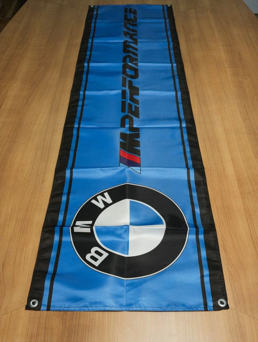 BMW M Performance Blue Pennant Flag – Garage & Man Cave Banner