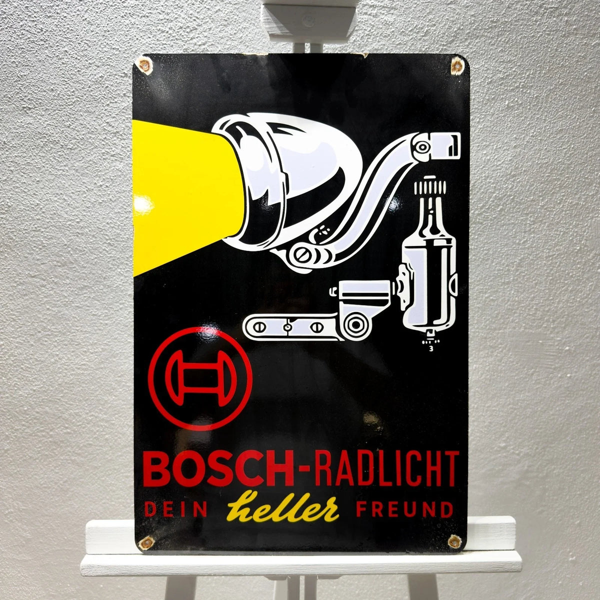 Bosch Rusty Radlicht Heavy Metal Sign – Garage & Man Cave Decor