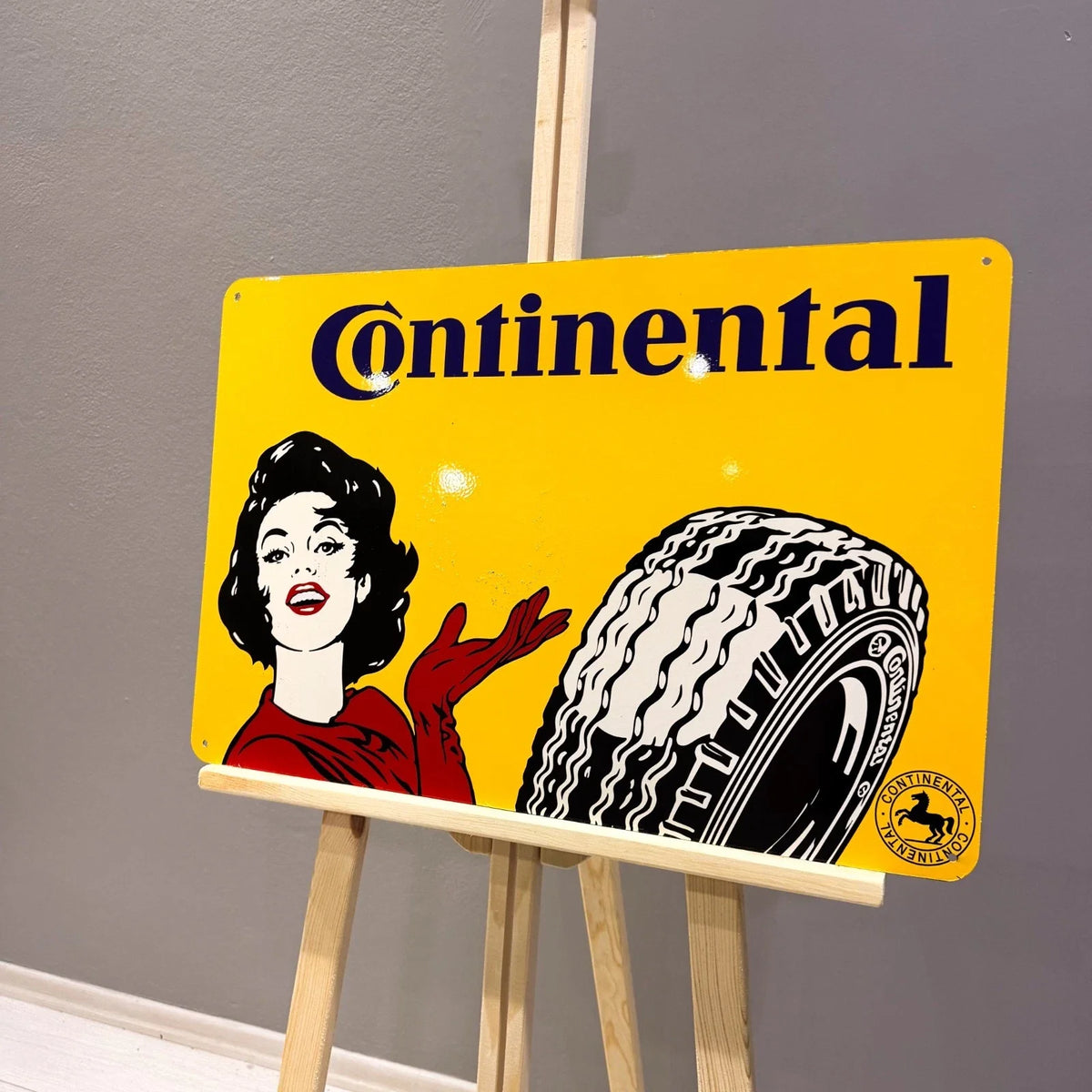 Continental Tyre Advertising Heavy Metal Sign – Garage & Man Cave Decor