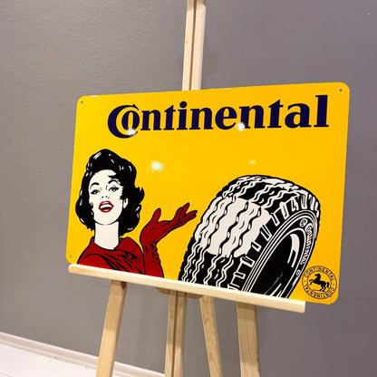 Continental Tyre Advertising Heavy Metal Sign – Garage & Man Cave Decor
