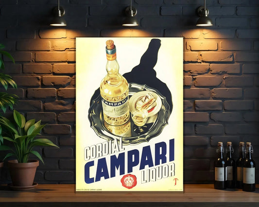 Cordial Campari Liquor Heavy Metal Sign – Garage & Man Cave Decor