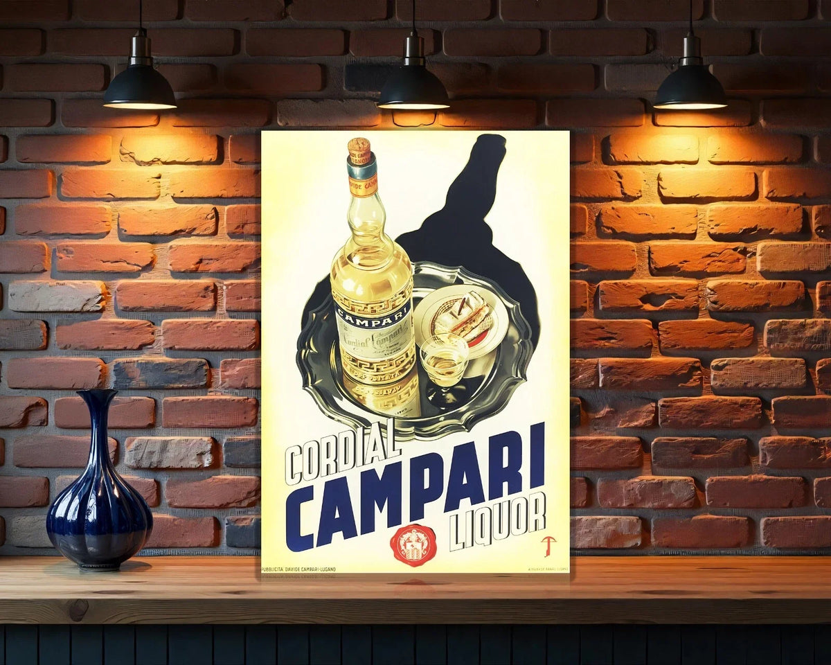 Cordial Campari Liquor Heavy Metal Sign – Garage & Man Cave Decor