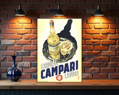 Cordial Campari Liquor Heavy Metal Sign – Garage & Man Cave Decor